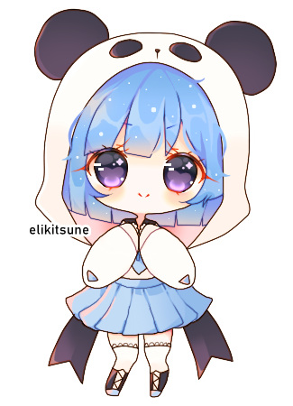 Kawaii chibi cute panda | Postcard