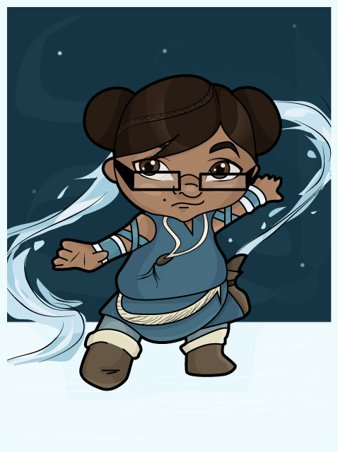 Me as a Chibi Water Bender by BlissInMyCoffee