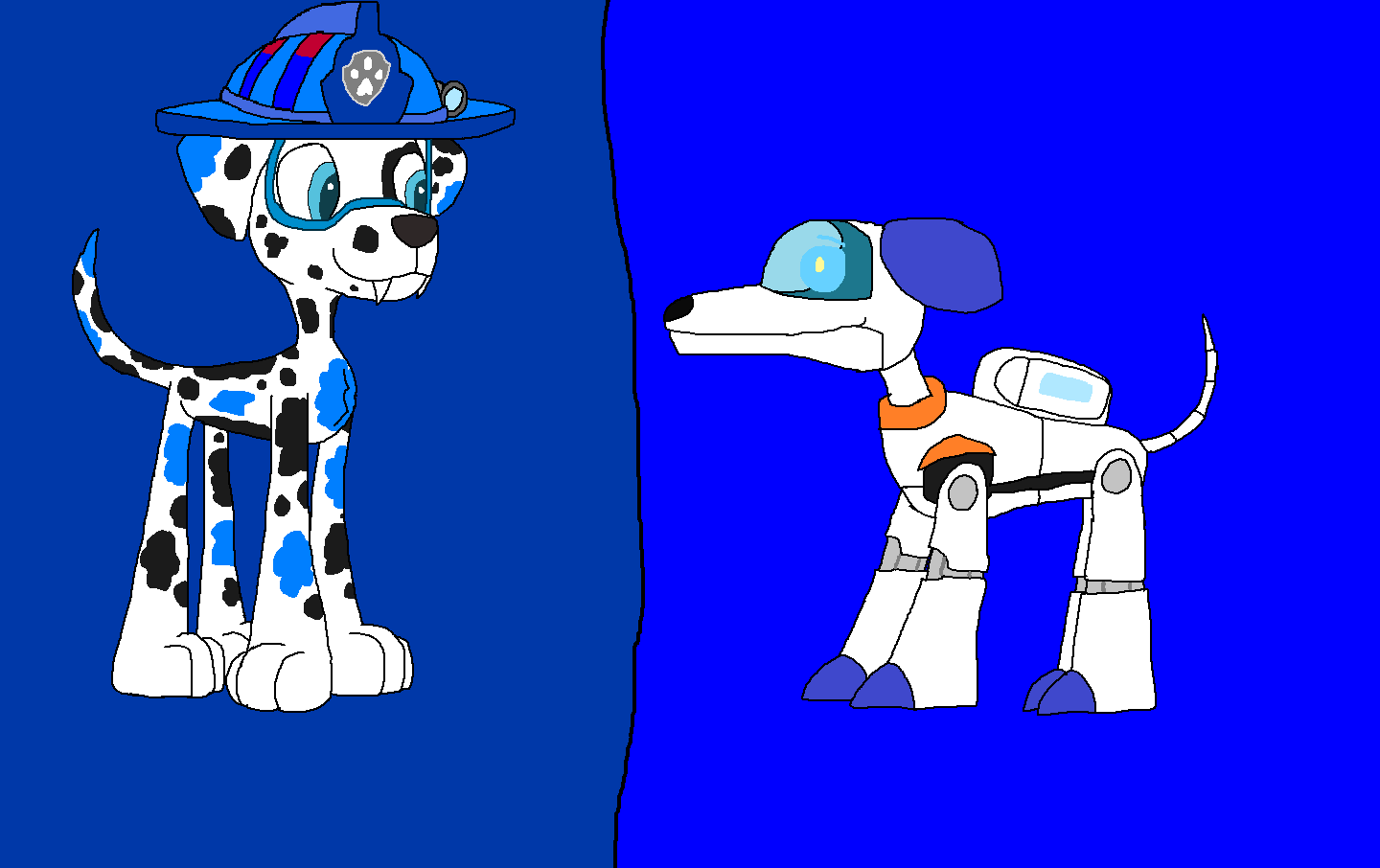 PAW Patrol BryanVerse Marshall and Robo Dog by