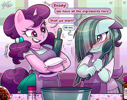 Sugarbelle x Marble Pie ship fanart xconito