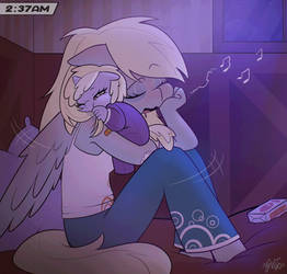 Derpy Dinky Lullaby Fanart My Little Sombra by xconito