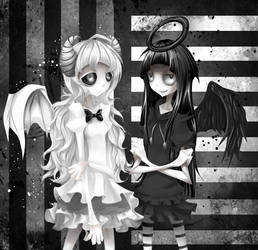 white demon and black angel