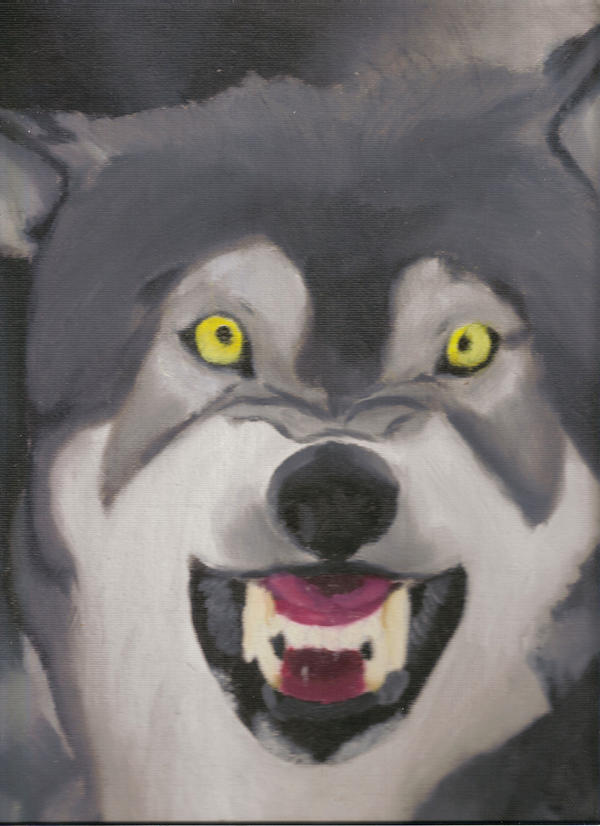 wolf painting