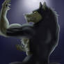 posing werewolf