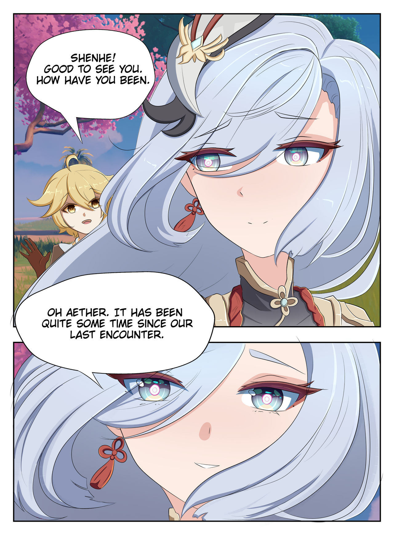 Shenhe and Aether - Time - Part 2 by TaksArts on DeviantArt