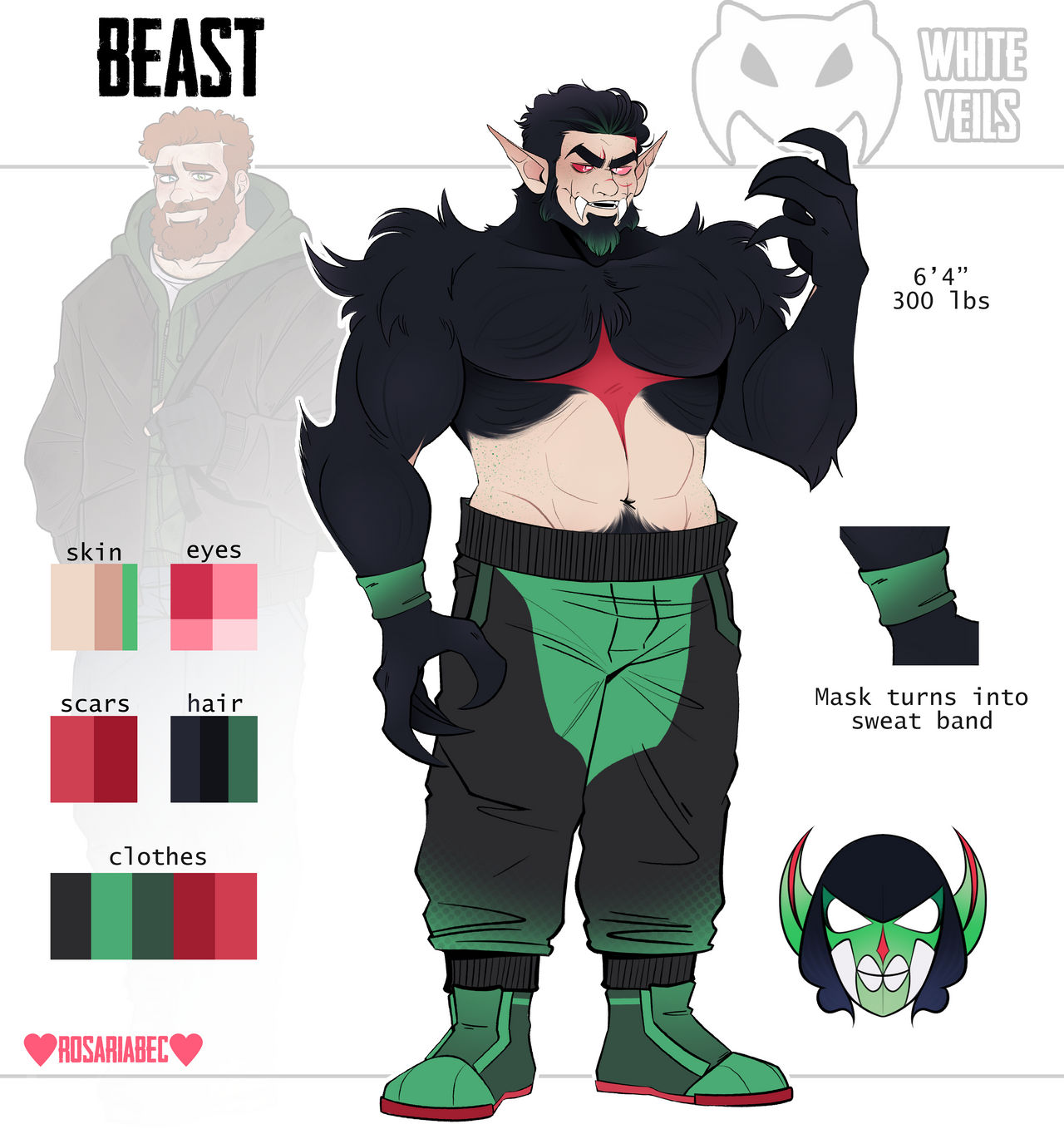 Beast Ref Sheet by RosariaBec on DeviantArt