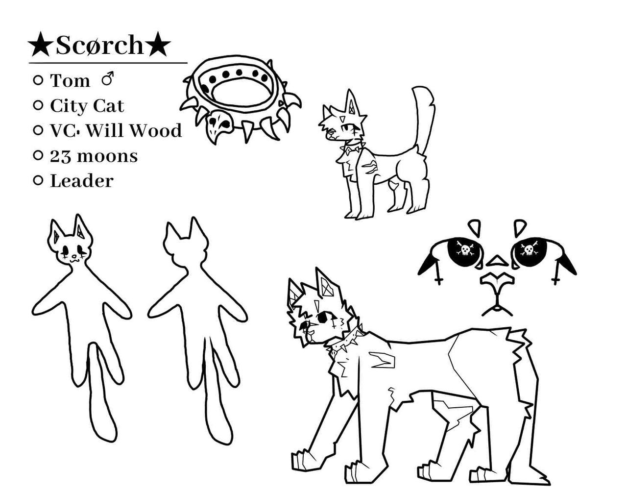 Scorch Ref Sheet Lines by t0astfan on DeviantArt