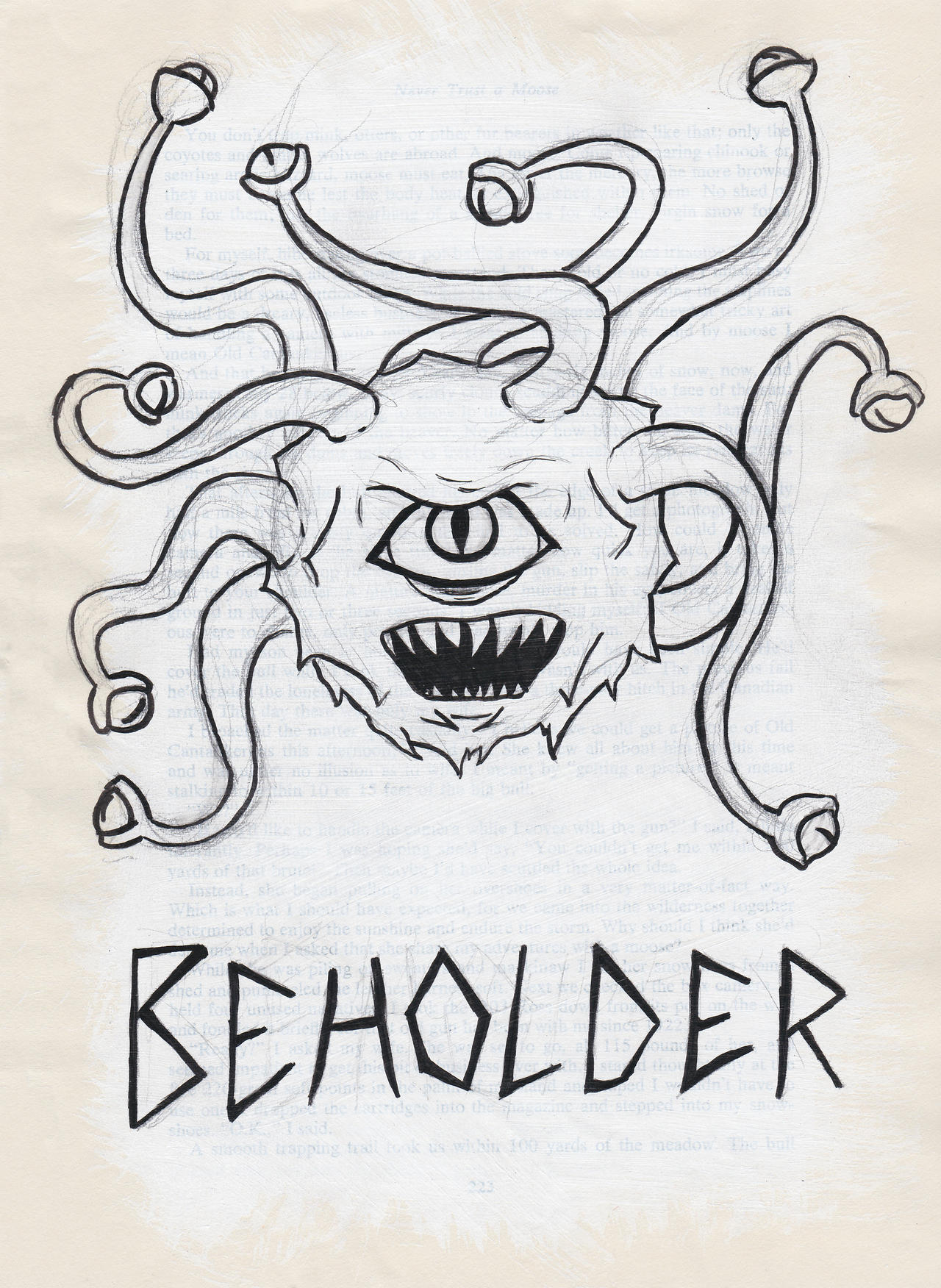 Human Beholder Monster Page: Beholder by 0ncehuman on DeviantArt