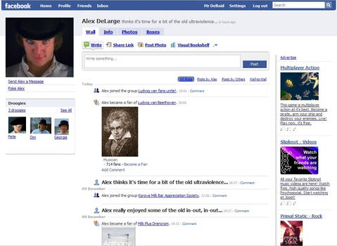 Alex DeLarge Fakebook