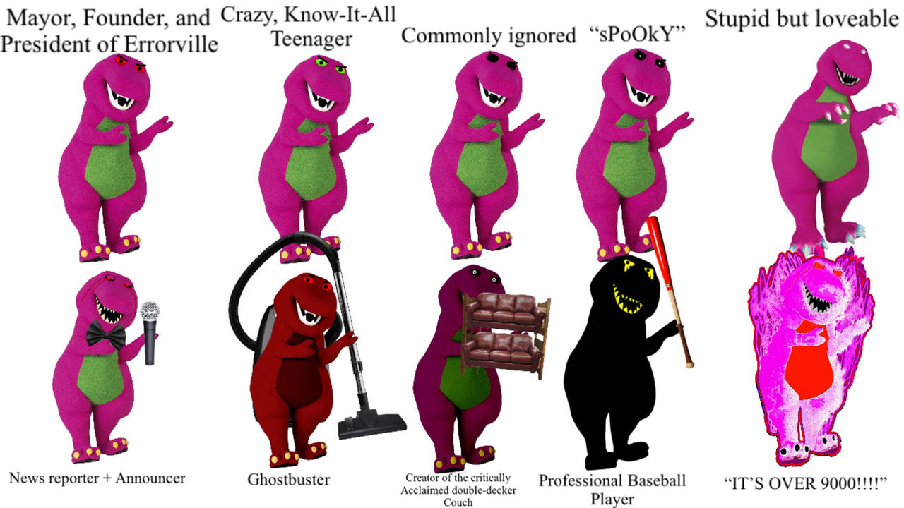 Barney Error Mod How I portray Barney error modes in my headcanon by LarryKoopaBoi on ...