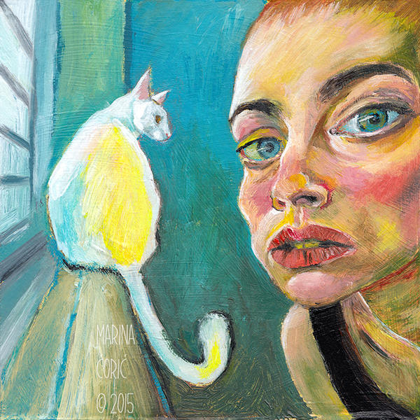 Selfportrait with Cat