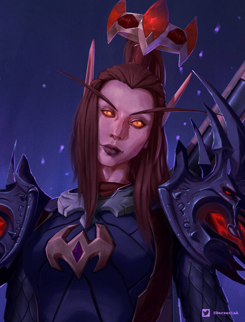 My WoW character's portrait. Again by BerseriaMakesArt on DeviantArt