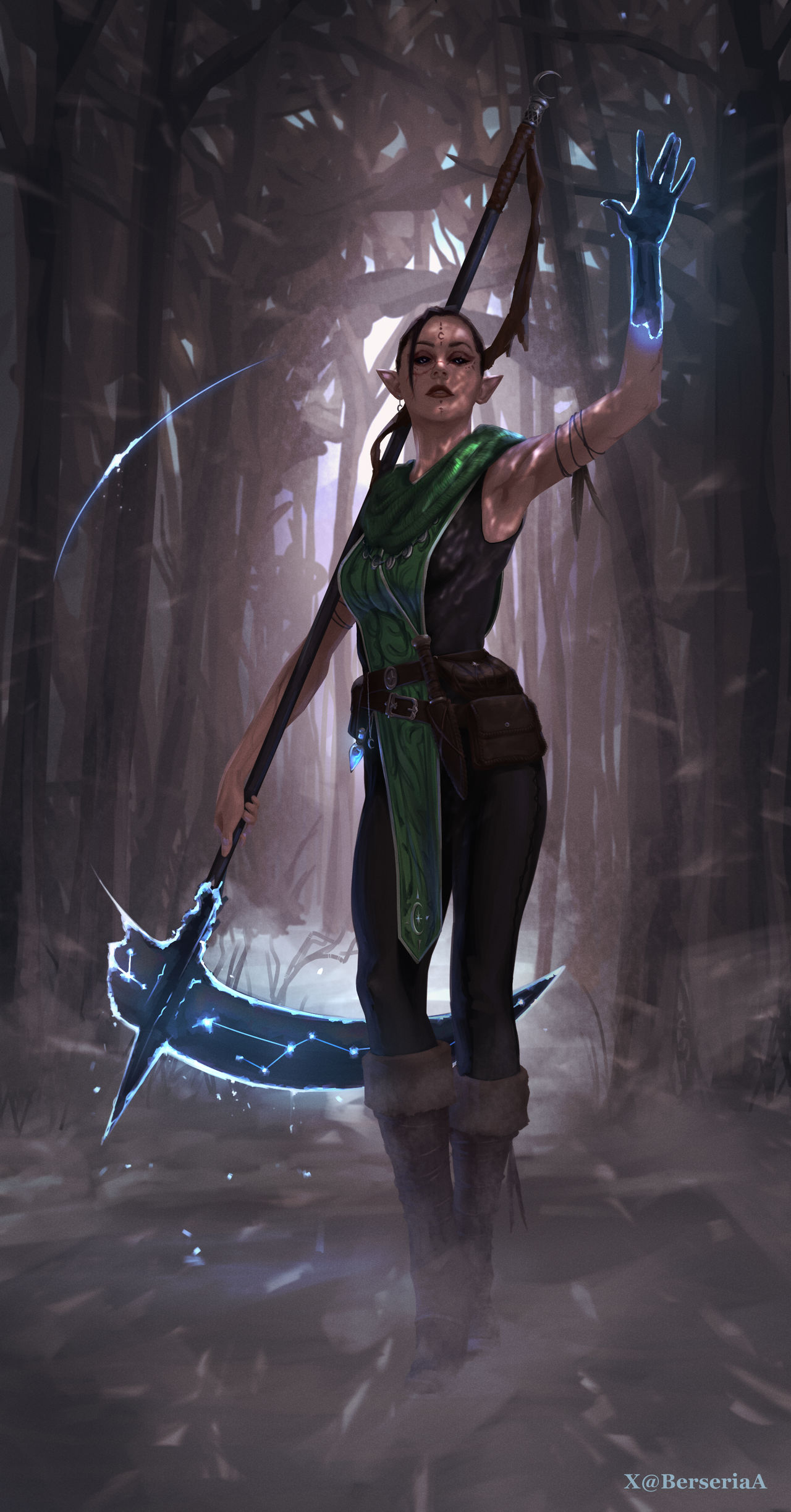 Sentient Stars Dnd Ara Starpath, Circle of stars druid. DnD original by BerseriaMakesArt ...