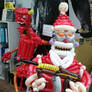 Robot Santa and Robot Devil Balloons