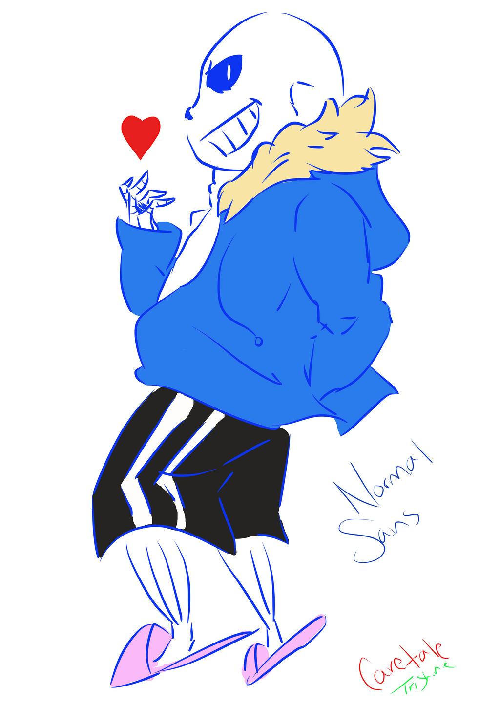 Normal Sans Normal and Determined Sans (Caretale AU) by TriShine on DeviantArt