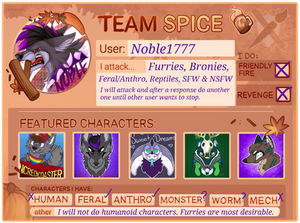 Art Fight profile - 2020 Team Spice