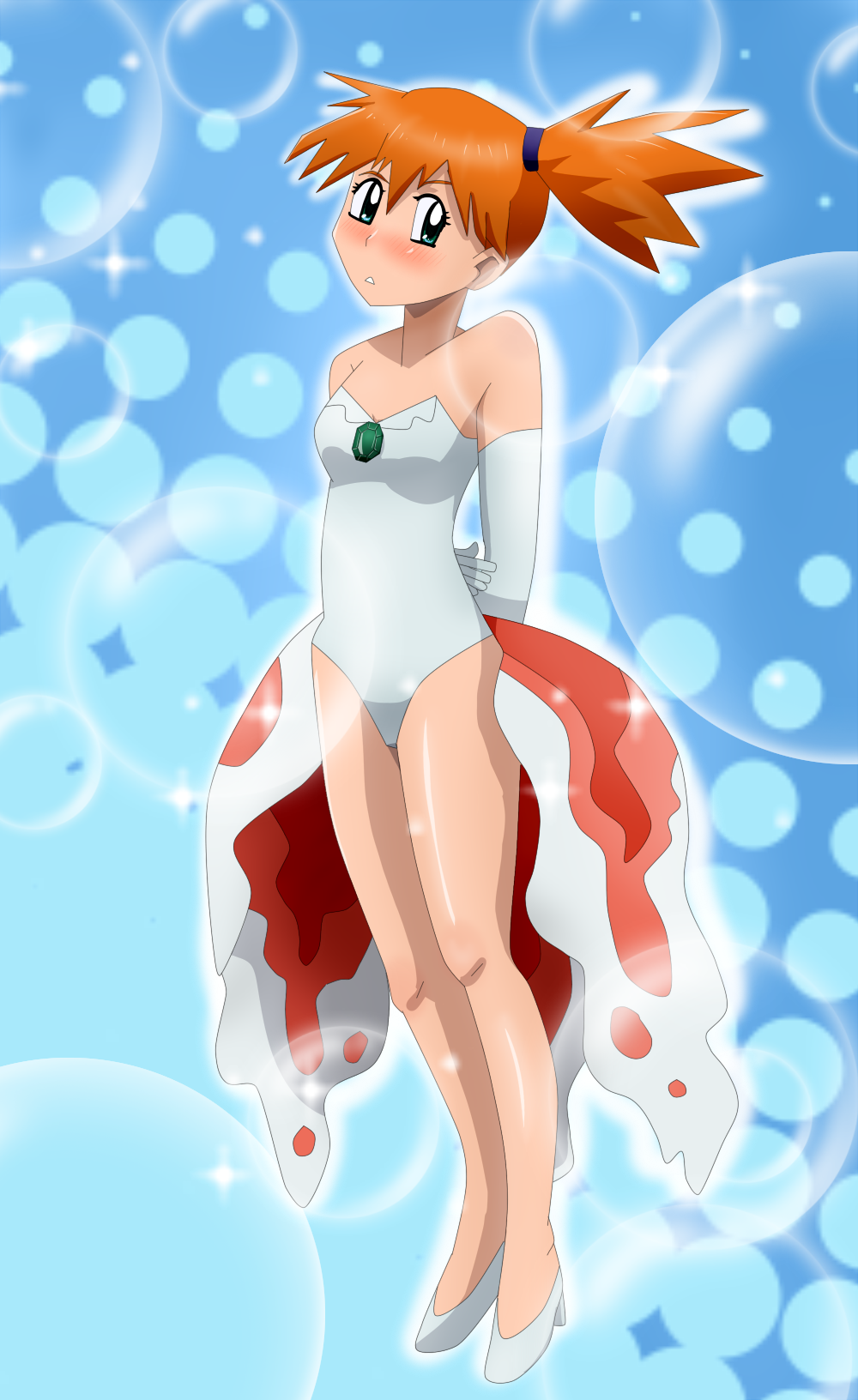 Misty in Goldeen Dress