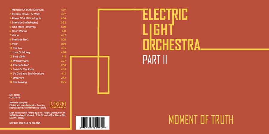 ELO, Moment of Truth - CD cover