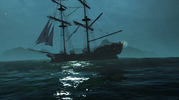 Assassins Creed IV Black Flag Jackdaw at Night