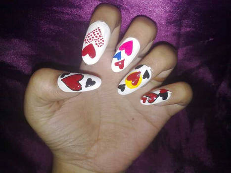 Valentine nailart