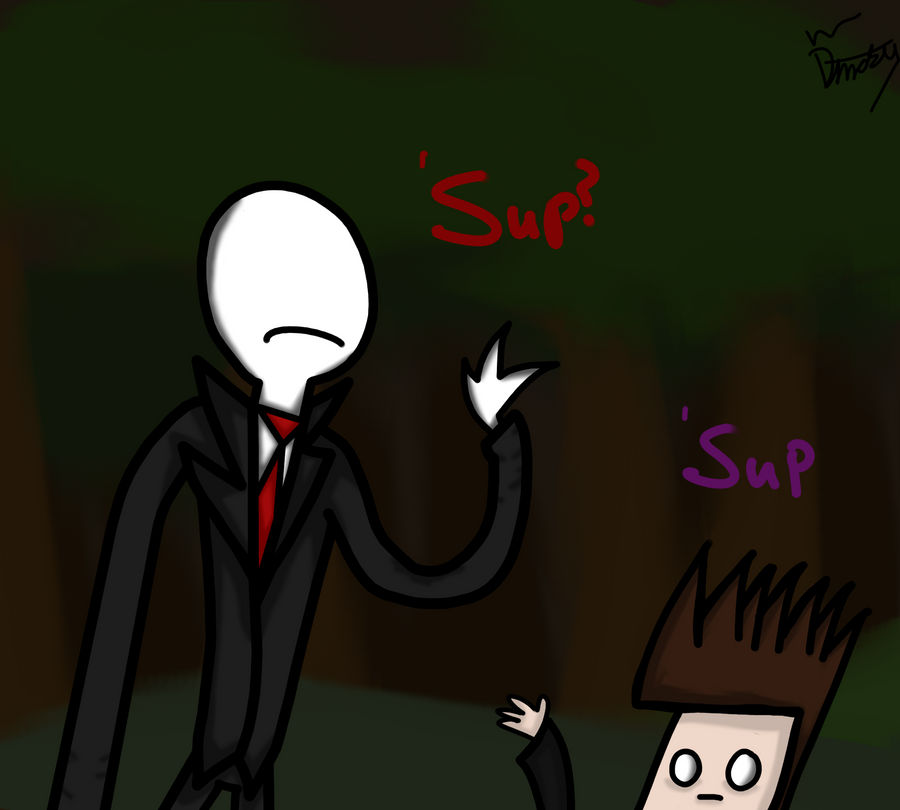 When Skuff meets Slender - Drawing for Sean.