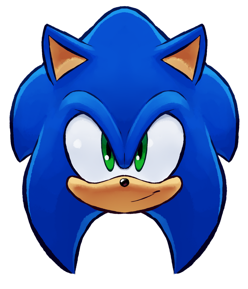 Sonic head front facing transparent by JamoART on DeviantArt