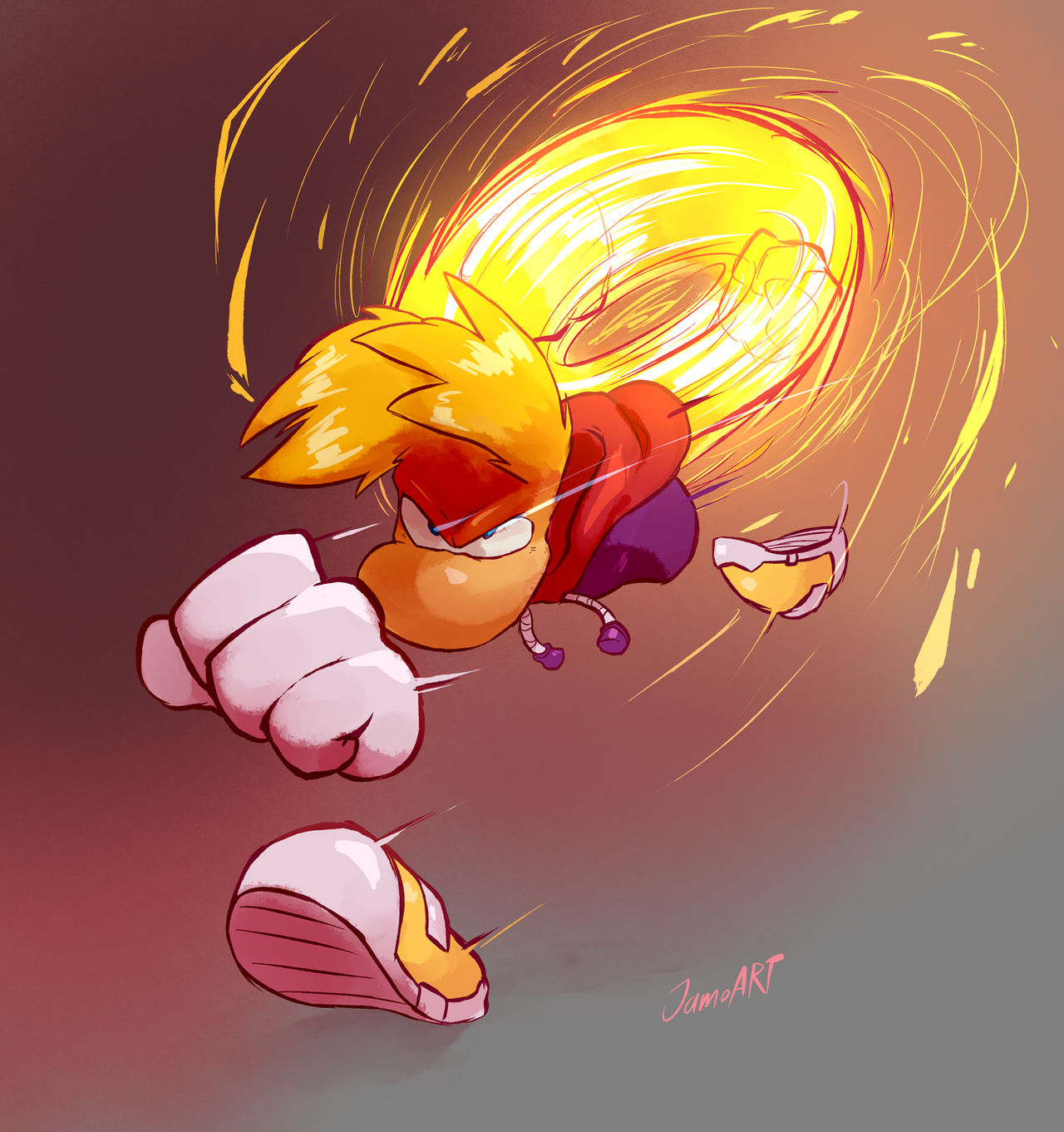 Rayman raw sprint by JamoART on DeviantArt