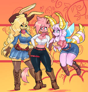 Three gals hanging out