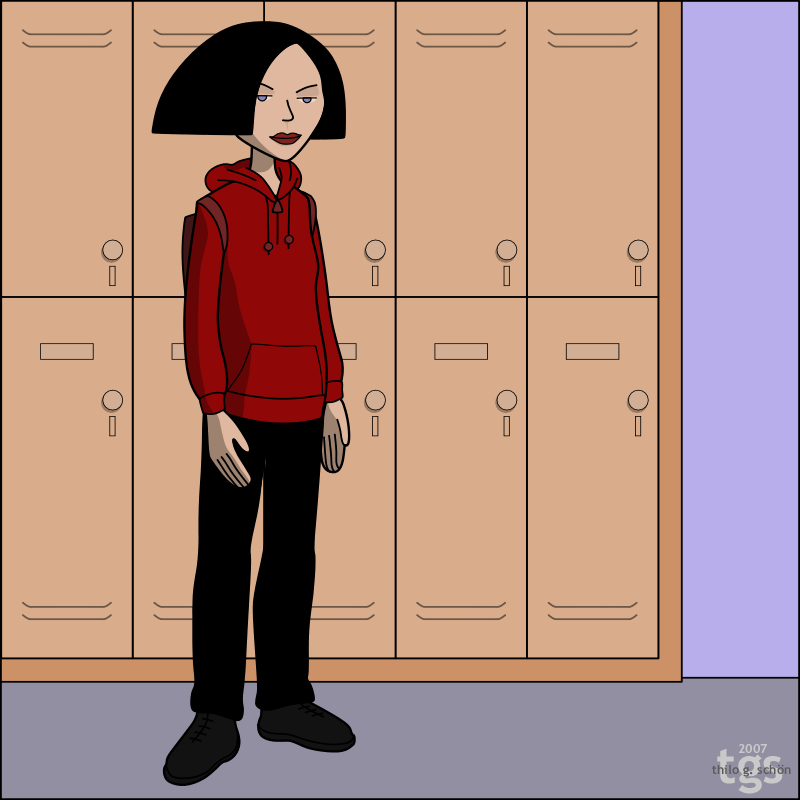 Jane Lane in fleece pullover by JNLN