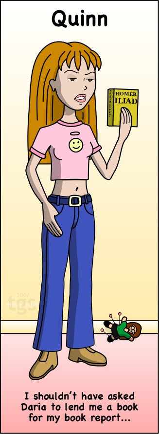 Quinn bookmark by JNLN