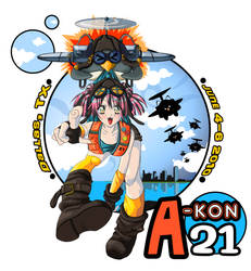 A-kon 21 T-shirt submission by Pinkasauruz
