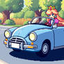 Princess peach car