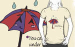 Umbrella Doodle T-shirt by zozzy-zebra