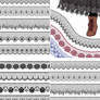 Lace material and brush 20 types each