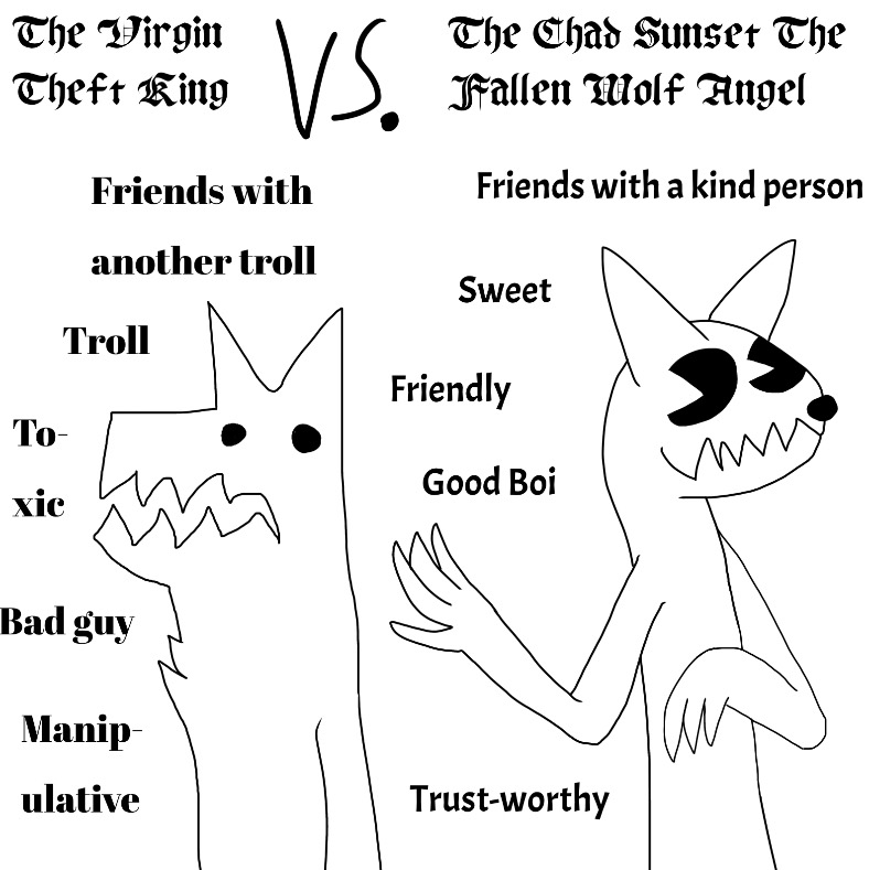 The Virgin vs. The Chad Theft King and Sunset by PeanutButterStudios on  DeviantArt