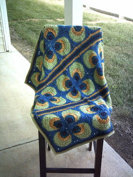 Peacock Mod Baby Blanket