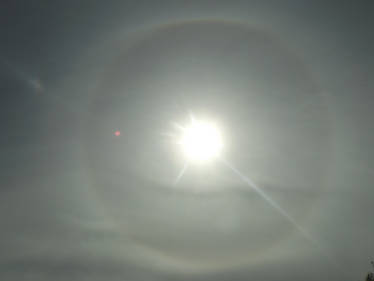 Halo ring and sun dog