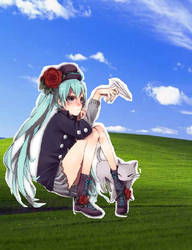 windosXP bliss hatsune miku