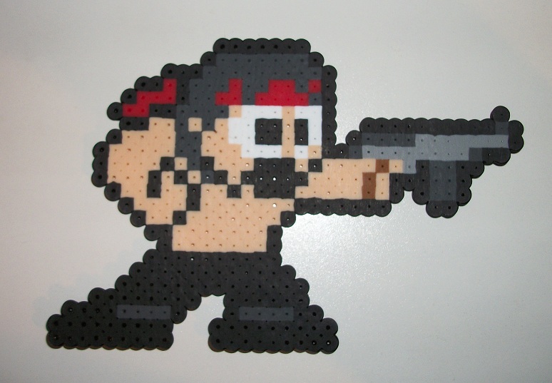 Pixelated Rambo Rambo 8 bit style bead sprite by ElisBeadSprites on DeviantArt