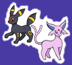 Umbreon and Espeon