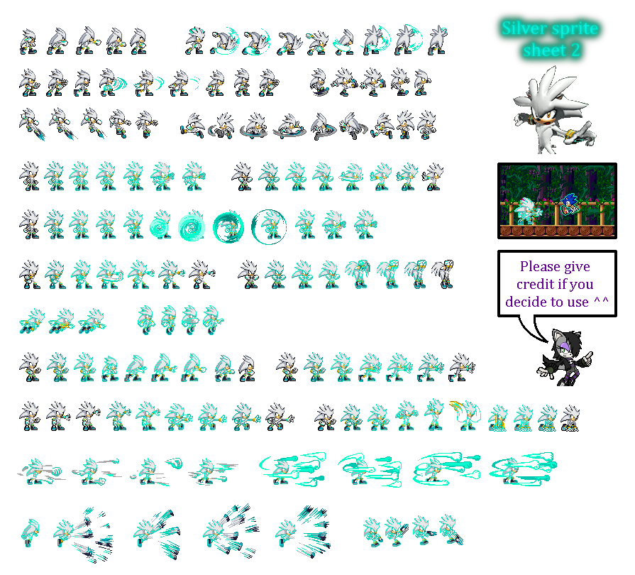 Modgen Silver Sprites Silver Sprite Sheet 2 by LucasTheGoth on DeviantArt