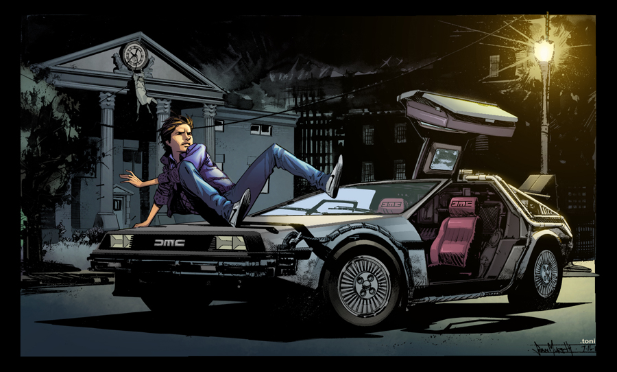 Delorean pinup