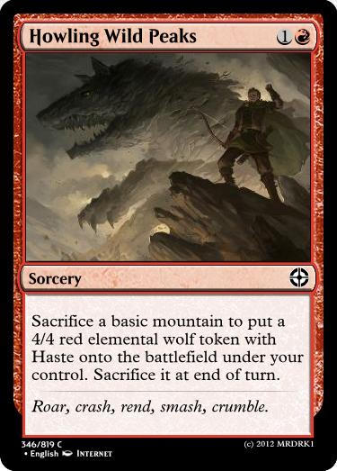 Mtg Howlback MTG FanCard - Howling Wild Peaks by MRDRK1 on DeviantArt