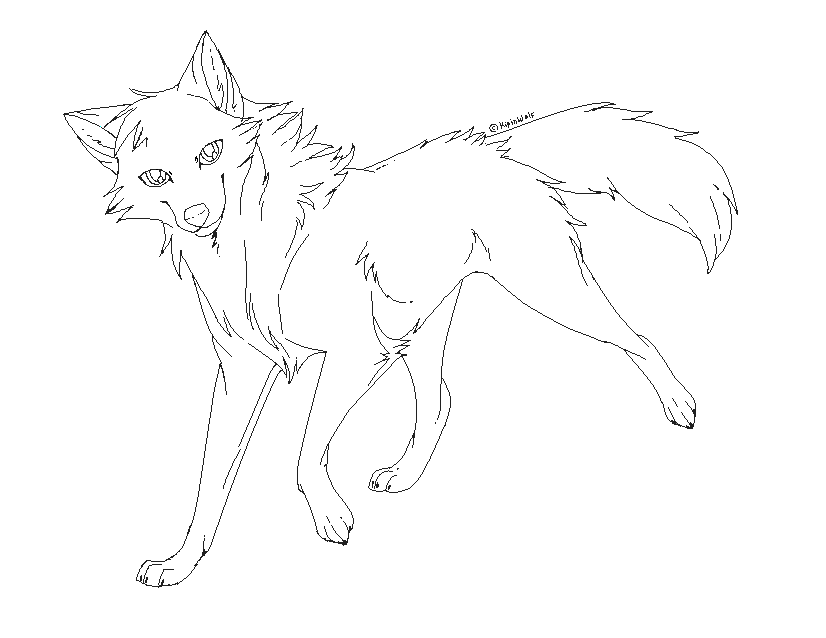 Basic Wolf Lineart Free wolf lineart by Kipine on DeviantArt