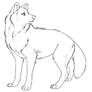 Free lineart - wolf