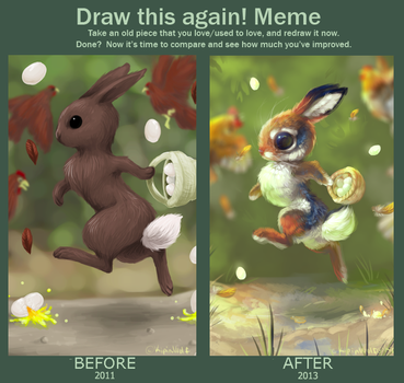 Draw this again meme - bunny