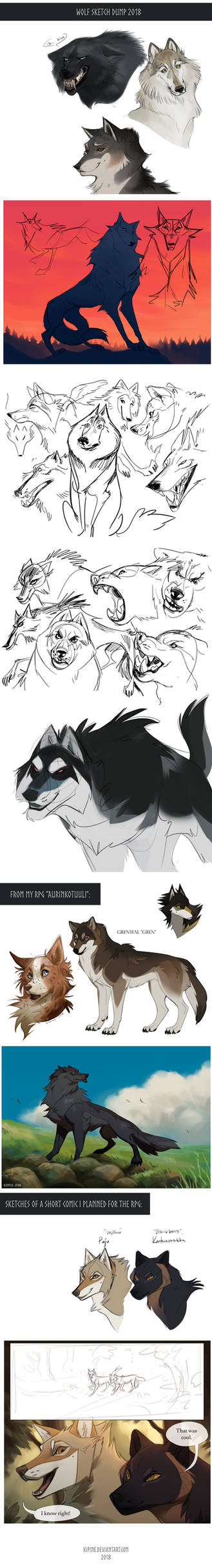 Wolf Sketch Dump 2018