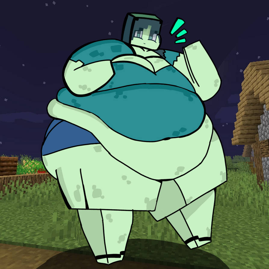 Obese zombie girl minecraft cute by TheTumultTakino on DeviantArt