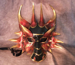 Fire Dragon Leather Mask