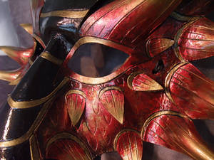 Fire Dragon Mask Close Up